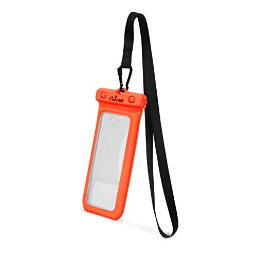Floating Waterproof Case Pouch, CaliCase [Universal] [Orange] - Perfect for Boating / Kayaking / Rafting / Swimming, Dry Bag Protects your Cell Phone and valuables - IPX8 Certified to 100 Feet - Thumbnail 2