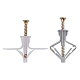 Taille : M2*3 Générique Kit de 50 Chevilles for plaques de plâtre et vis zinguées, Chevilles Papillon/Avion en Nylon, ancrages for Murs Creux, Jeu de vis for cloisons sèches(A(50 Butterfly Plug))
