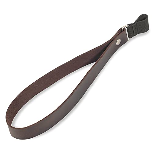 Asterom Handmade Leather Cane Strap - Stylish Wrist Strap for Canes and Walking Sticks (Brown)