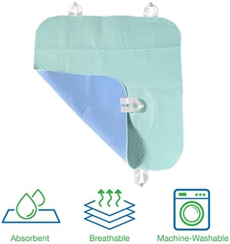 Patient Aid 34" x 36" Positioning Bed Pad with Handles (2 Pack) | Incontinence Mattress Bedding Protector Liner Underpad | Straps for Lift/Transfer | Reusable Washable Waterproof | Hospital Quality