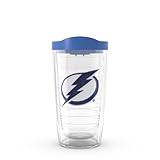 Tervis Made in USA Double Walled NHL® Tampa Bay Lightning® Insulated Tumbler Cup Keeps Drinks Cold & Hot, 16oz, Primary Logo