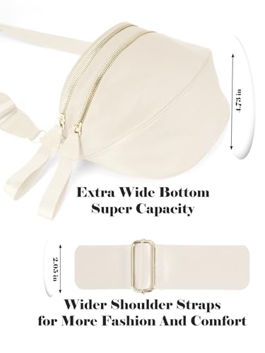 Pure Colour Spacious Bum Bag Beige