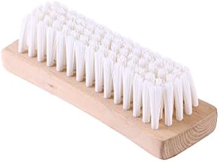 OUNONA Multi-use Clothes Shoes Shine Brush,Soft Nylon Bristles Laundry Cleaning Brush With Wooden