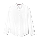 French Toast Boys Long Sleeve Oxford Shirt (Standard & Husky), White, X-Large (Young Adult)