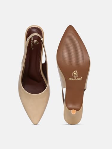 Image of Marc Loire Women Slip on Kitten Heel Pumps for Office Wear
