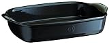 Emile Henry France Ovenware Ultime Rectangular Baking Dish, 16.5 x 10.6, Charcoal