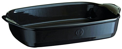 Emile Henry France Ovenware Ultime Rectangular Baking Dish, 16.5 X 10.6, Charcoal #TOP26