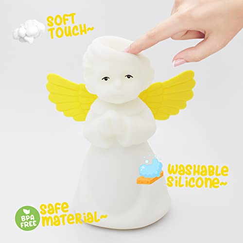 Twinkopat Praying Angel Night Light, Soft Silicone Guardian Angel Lamp For Kids Room Bedroom Nursery Decor, Portable Usb Rechargeable Squishy Lamp, Christmas Gifts For Infant Baby Children Girls Women #TOP5