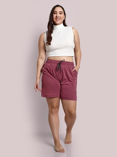 Image of CUPID Women Plain Comfortable Barmunda,Shorts for Sports, Yoga, Daily Use Gym, Night Wear, Casual Wear for Ladies