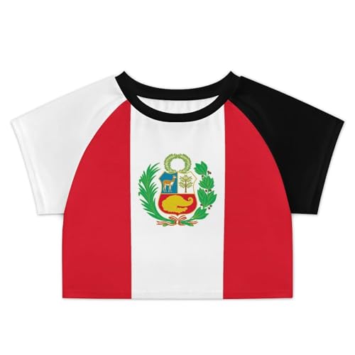 Jamaica Flag Summer Crop Tops for Women Basic Tight Short Sleeve for Teen Girls3