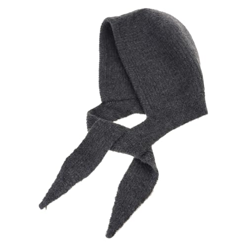 Color Shawl Hat Fashionable Knitted Scarf Winter Headwear Women Warm Earmuff Ear Flap Popular Headpiece Women Winter Ha Gray