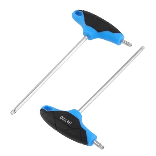 Image of Antrader T30 Torx Screwdriver,Anti Tamper Proof Torx Key,S2 Steel T-Handle Dual End Wrench-2Pcs (Blue)