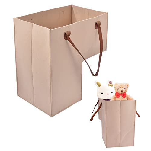 Mineatig Treppenkorb Mit Griffen, Treppenkorb Stufenkorb Filz, Filz Aufbewahrungskorb,L-förmiger Treppenkorb Organizer, Großer Treppenkorb Für Wäsche, Spielzeug, Haushaltsgegenstände Cover