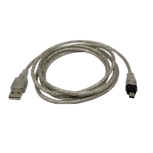 Optimal Shop 6 Feet USB Firewire Cable, USB to Firewire IEEE 1394 4Pin iLink Adapter Cord Cable for Sony DCR-TRV75E DV