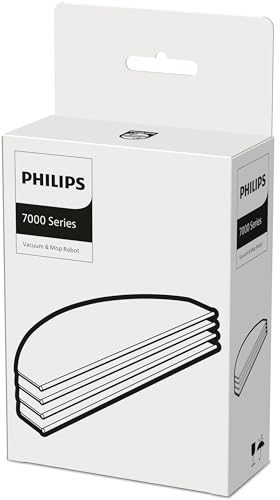 Philips Homerun Aspirapolvere e Robot Mop 7000 Original Mop Pads. 4 panni in microfibra lavabili e riutilizzabili. Compatibile con: XU7100/01, XU7100/02, XU7000/01, XU7000/02. (XV1470/00)