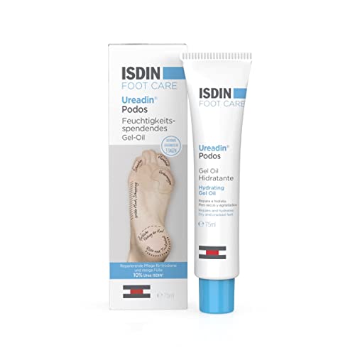 ISDIN Ureadin Podos Gel Oil Hidratante, Crema Para la Hidratacion y Eliminación de Durezas en los Pies, 75ml