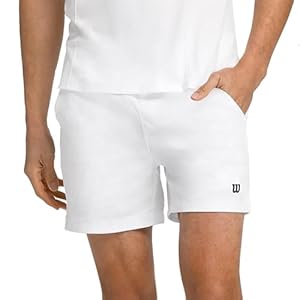 WILSON Volley 6 Inch Mens Tennis Shorts Bright White Medium
