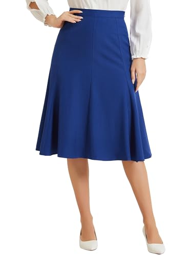 Jupe évasée mi-longue pour femme avec taille haute élégante
