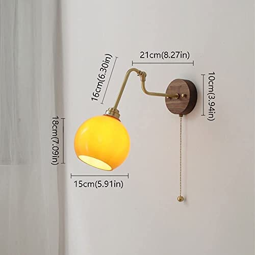 Luces de pared con brazo oscilante japonés y casquillo E27 para iluminación interior moderna 8