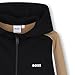 BOSS Boys Hooded Cardigan, Black, 6 Years