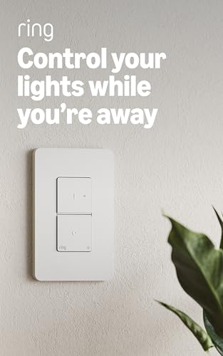 Image of Ring Sensors: Smart Light Switch - Helps deter intruders, set routines, on Amazon Sidewalk, no base station needed, neutral wire required, single pole switch