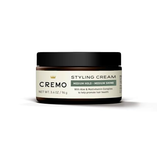 Cremo Forming Hair Styling Cream for Men, Medium Hold & Shine, 3.4 Oz
