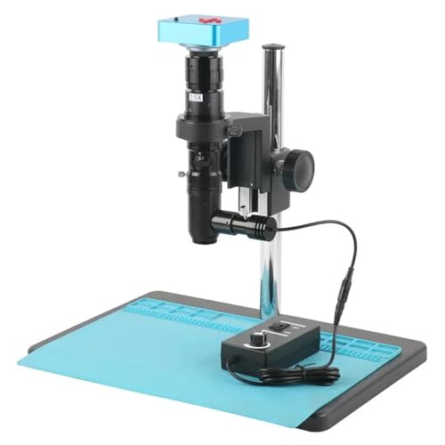 顕微鏡キット 8.3MP 48MP 1080P HDMI USB VGA ラボデジタル産業用ビデオ顕微鏡カメラ + 同軸光学レンズ 180X 300X C マウントズームレンズ 顕微鏡レンズアダプター(48MP HDMI USB,180X)