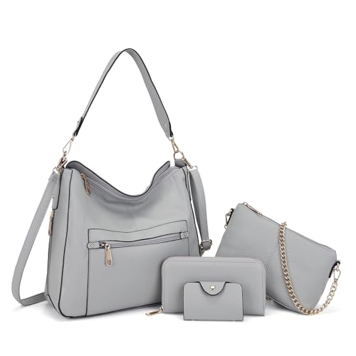 Image of Large Crossbody Purses Set For Women Shoulder Tote Handbags Ladies Hobo Bags With Matching Wallet 4PCS