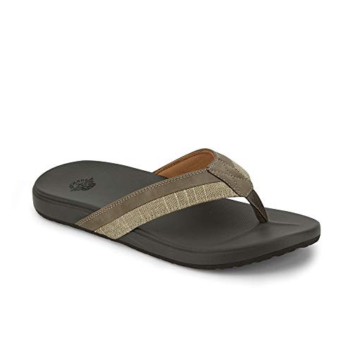 Dockers Mens Felix Casual Flip-Flop Sandal Shoe, Grey, 11 M