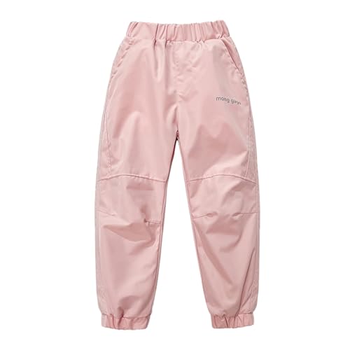 Generisch - Pantalón de nieve para niñas para actividades invernales, pantalón de esquí para niños con forro polar térmico, ropa de exterior para climas fríos, pantalones Softshell, aventura, Rosa., 3