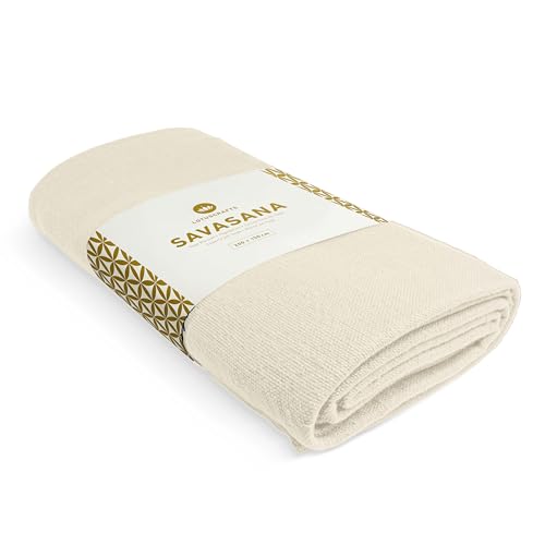 Lotuscrafts® Yogadecke Baumwolle Savasana 200 x 150 cm, Meditationsdecke...