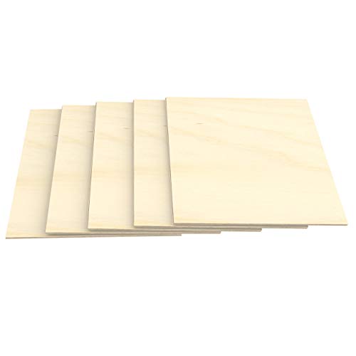 AUPROTEC 5x A3 Placas de madera 10mm Contrachapado de Abedul (297 mm x 420 mm) para manualidades bricolaje marquetería madera maciza contrachapada Cover