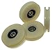 Set of 4 nylon grooved wheels with 8 mm round groove, diameter 80 mm, width 10 mm, capacity 100 kg, made in the EU