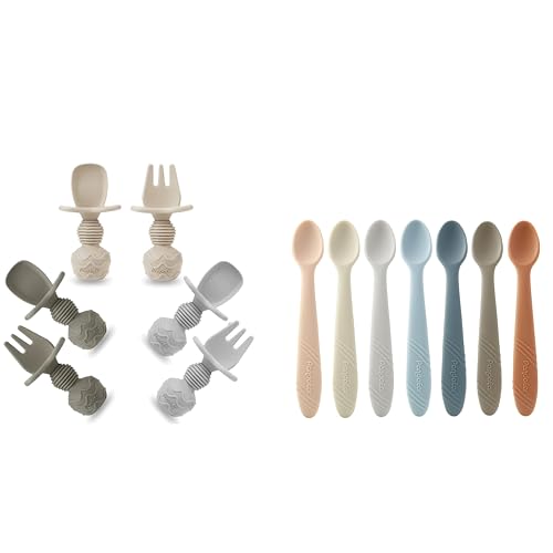 Image of PandaEar Silicone Baby Spoons and Forks