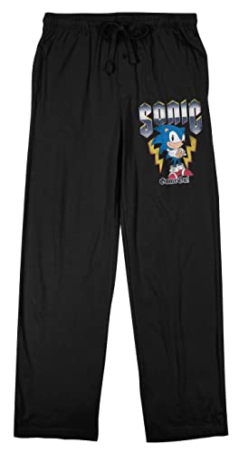 Sonic the Hedgehog Classic Since 1991 Men's Black Graphic Sleep Pajama Pants