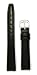 Ladies' Genuine Italian Oil Tanned Leather Watchband Black Long 12mm Watch Band