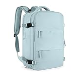 [Cociliye] 大容量防水 ビジネス旅行用バックパック 男女兼用 36-55L拡張可能 ノートPC対応リュック 防盗暗袋&USBポート付き 航空機手荷物対応 ゴールデンウィーク仕様 緑