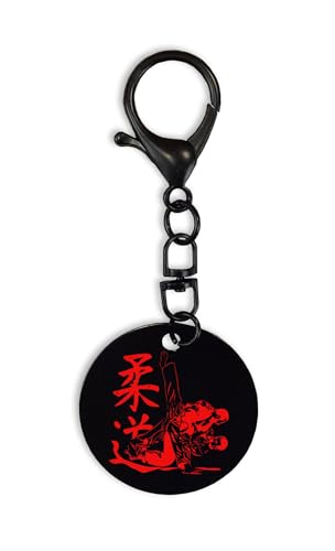 Lauthings Llavero Kanji de artes marciales de judo, llavero, clip, llavero a presión