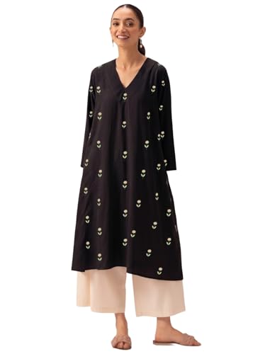 Image of ANNI DESIGNER Viscose Blend Kurta for Women | Kurti Set Woman | Kurta with Palazzo | A Line Printed Co Ord Outfit | Cord Ethnic Suit | Indian Office Party Traditional Clothing Fashion Premium Look