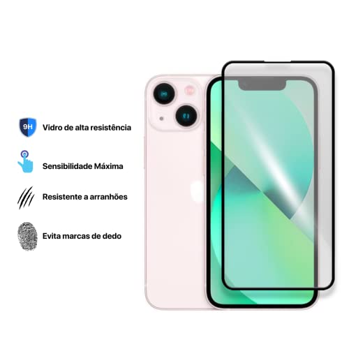 Película De Vidro 3D Tela Toda Para iPhone + Capa Capinha Case (iPhone 13)