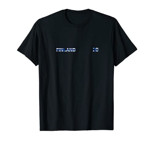 Flag Finland T-Shirt, Black