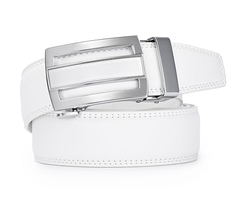 Image of Men's Belt, Ratchet Dress Casual Belt with Adjustable Automatic Buckle Trim to Fit