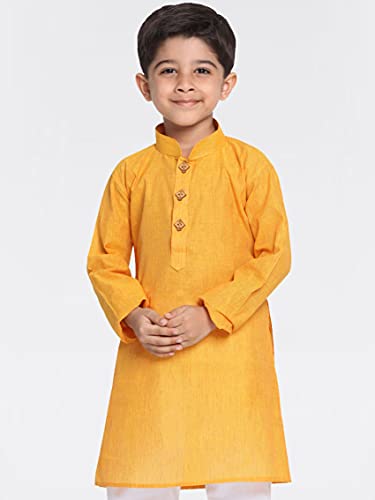 Image of VASTRAMAY Boys Cotton Regular Fit Solid Regular Kurta