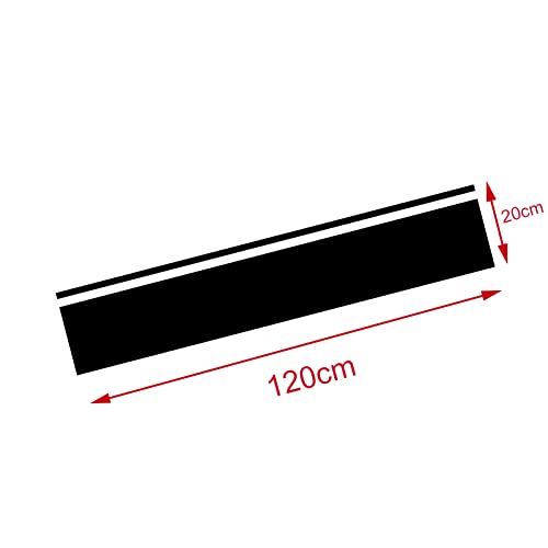 Ruiante Car Hood Stripe Sticker Auto Racing Body Side Stripe Decal Roof Hood Bumper Stripe Decal Vinyl Modified Stripe Decal Decoration For Car Suv Vechine Universal (1Pc Black) #TOP1