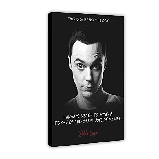 Póster de la serie de televisión de The Big Bang Theory Sheldon Cooper, 7 lienzos para decoración de pared, cuadros para sala de estar, dormitorio, marco de decoración, 50 x 75 cm