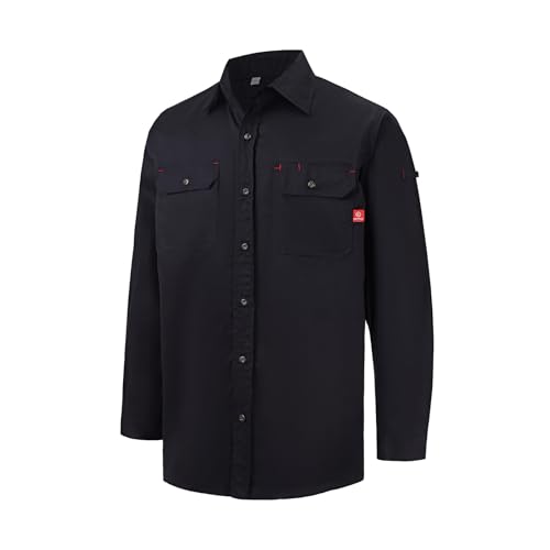 Image of Ousafeve FR Shirts for Men Hi Vis 6.5oz Flame Resistant Welding Shirts