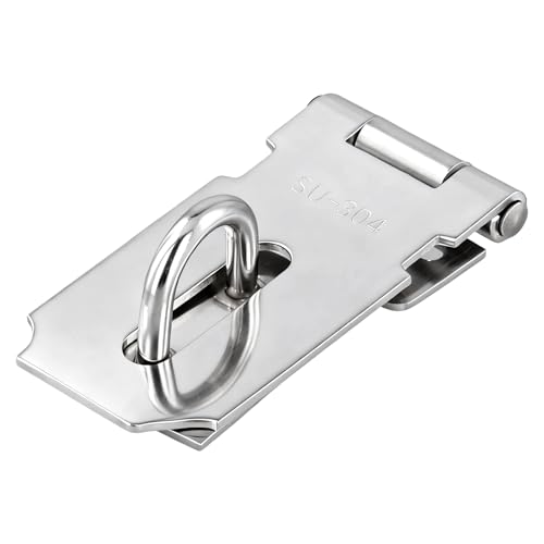 Image of 10 PCS 3 Inch Padlock Hasp Latch, Stainless Steel Padlock Hasp, Heavy Duty Security Hasp with 90 Pcs Mounting Screws, Door Locks Hasp Latch for Doors and Cabinets