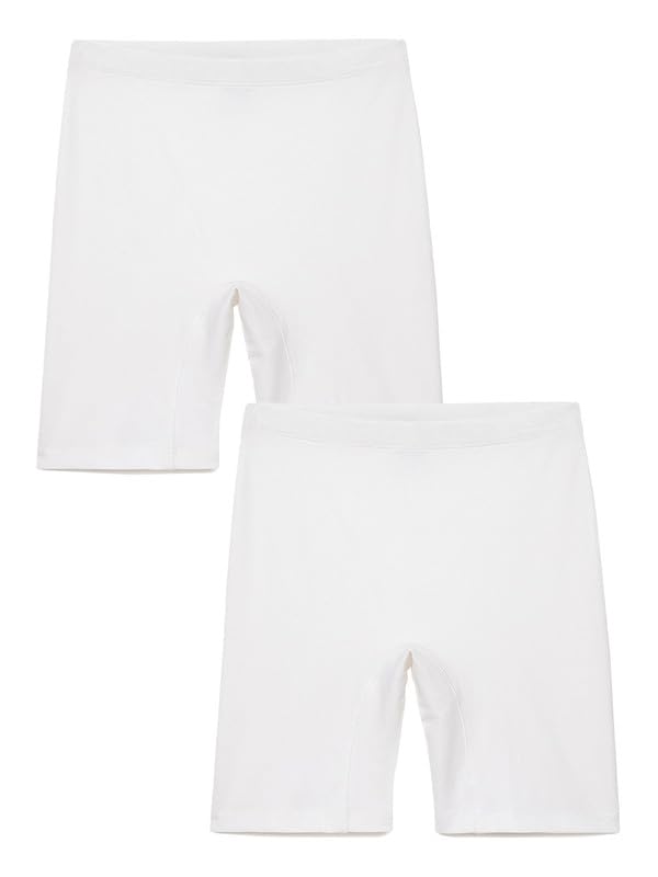 Image of mackly Girls Inner Shorts (Pack of 2) | 2-in-1 Seamless Panty Shorts with Gusset | Soft Breathable Base Layer for Dresses, Skirts