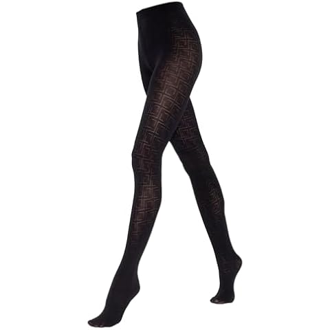 SENTELEGRI Lora Beautiful Semi Opaque Geometric Patterned Tights 50 Denier 3D Cover