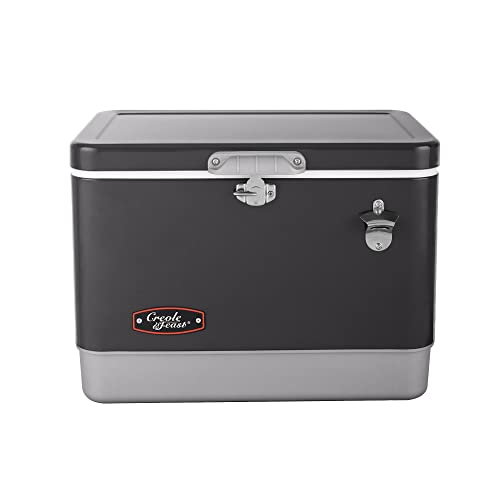 Creole Feast 54-Quart Portable Cooler, 4-Day Ice Retention Chest Box For Camping, Sports Activities, Fishing, Bbq And Beach Blast, Dark, Cl5401D #TOP27